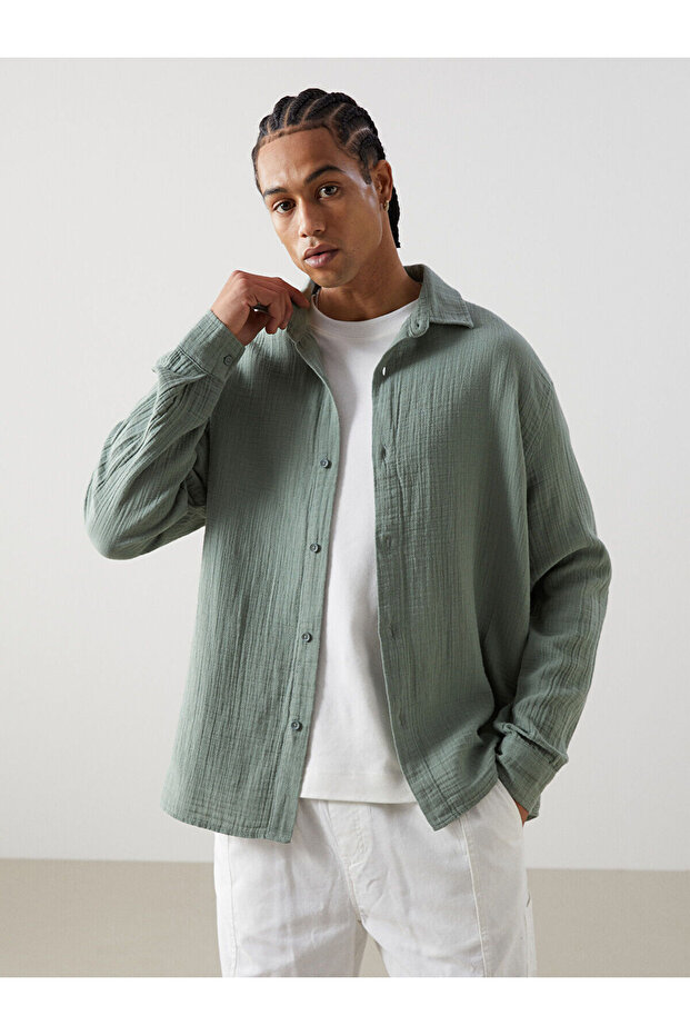 Regular Fit Long Sleeve Men's Shirt