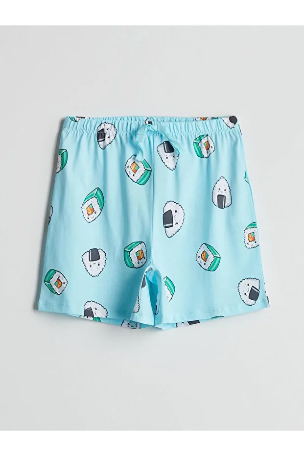 LCW Young Beli Lastikli Desenli Kadın Şort Pijama Altı (S5) - 1