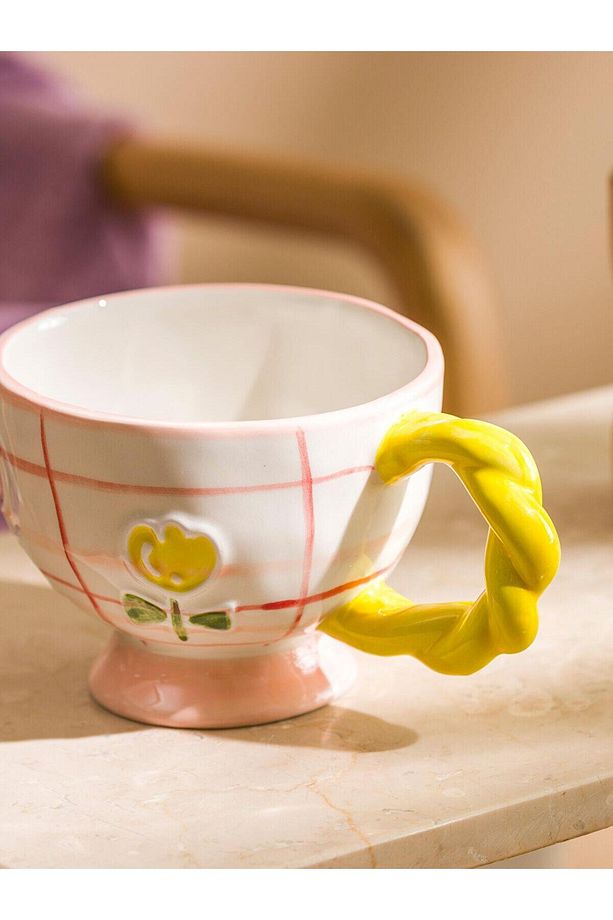 LCW HOME Çiçek Baskılı Porselen Kupa 400 ml (S5) - 3