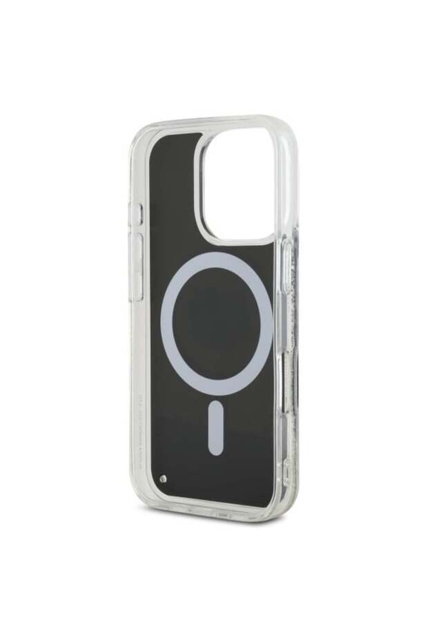 Case for iPhone 16 Pro, Hardcase Liquid Glitter, Hello Kitty - Black - 3