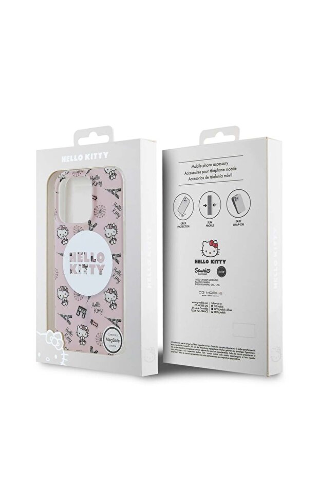 Case for iPhone 16 Pro, Hardcase IML, Hello Kitty - Pink - 7