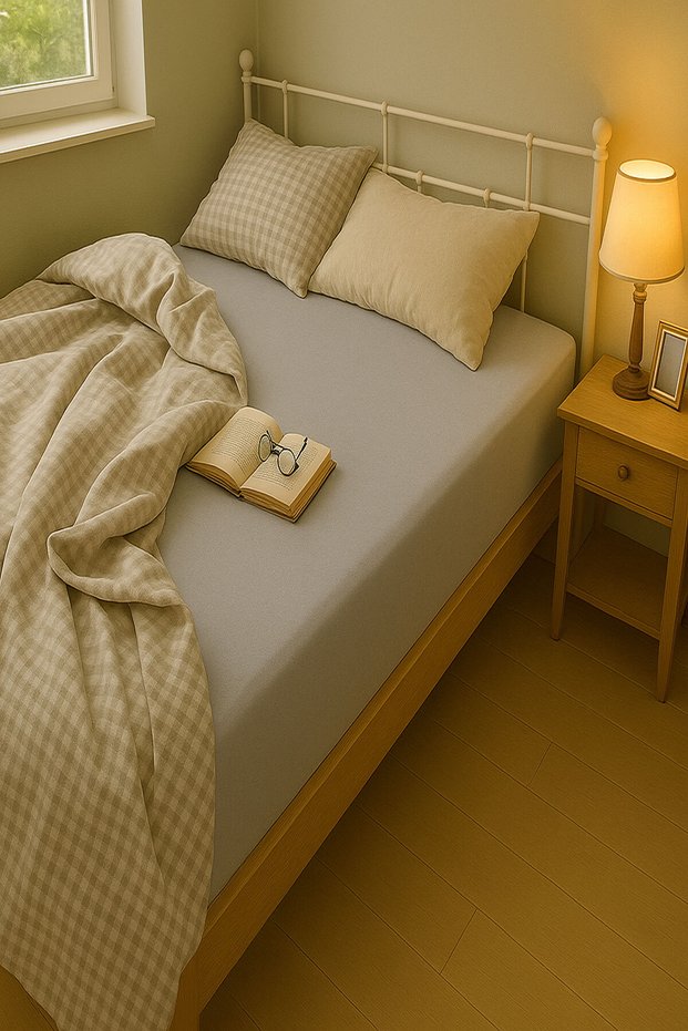140 X 200 cm Plain Cotton Single Elastic Fitted Combed Bed Sheet