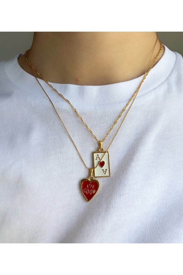 Asia by Leuvoie I'M Good and Mug as Necklace Set