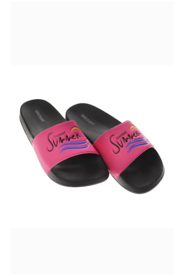 Fuchsia Summer Patterned Pool Beach Slippers - 1
