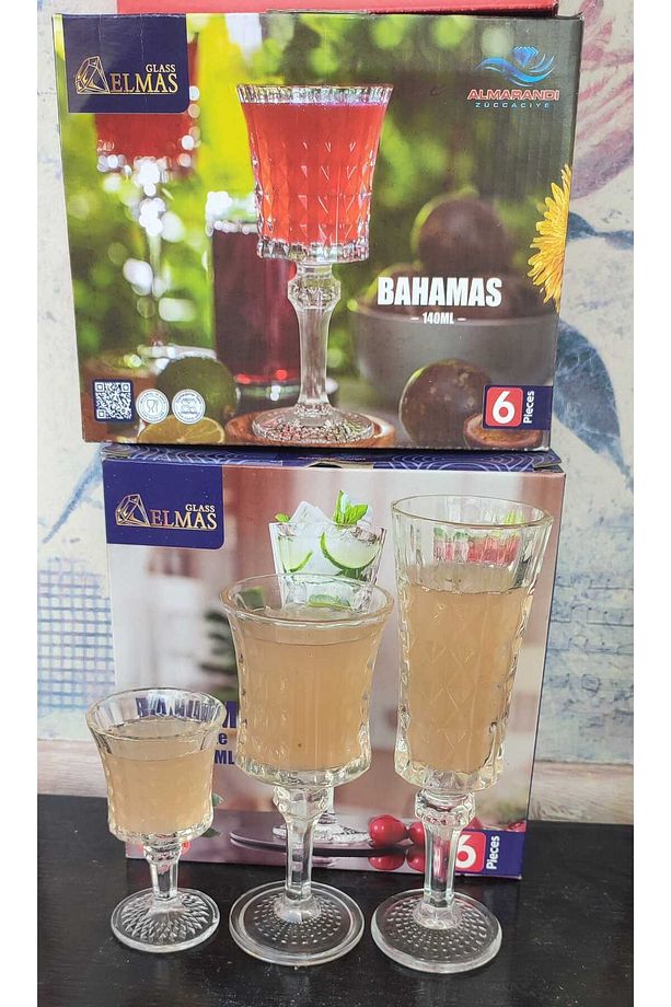 Kristalize 18 Parça Ayaklı bardak seti 6 ad kadeh 140 cc 6 ad flüt 130 cc 6 ad K.Yanı 60 cc ikramlık - 3