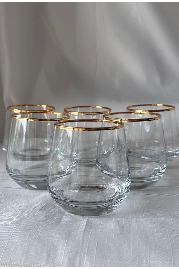 6’lı Duru Gold Su Bardağı Seti 345 ml - 1