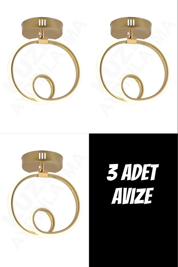 3 ADET TEKLİ LEDLİ AVİZE - 3