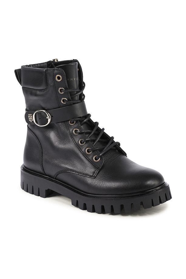 Buckle Lace Up Boot - 2