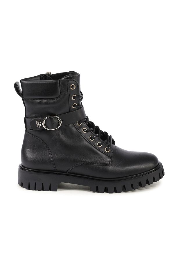 Buckle Lace Up Boot - 1