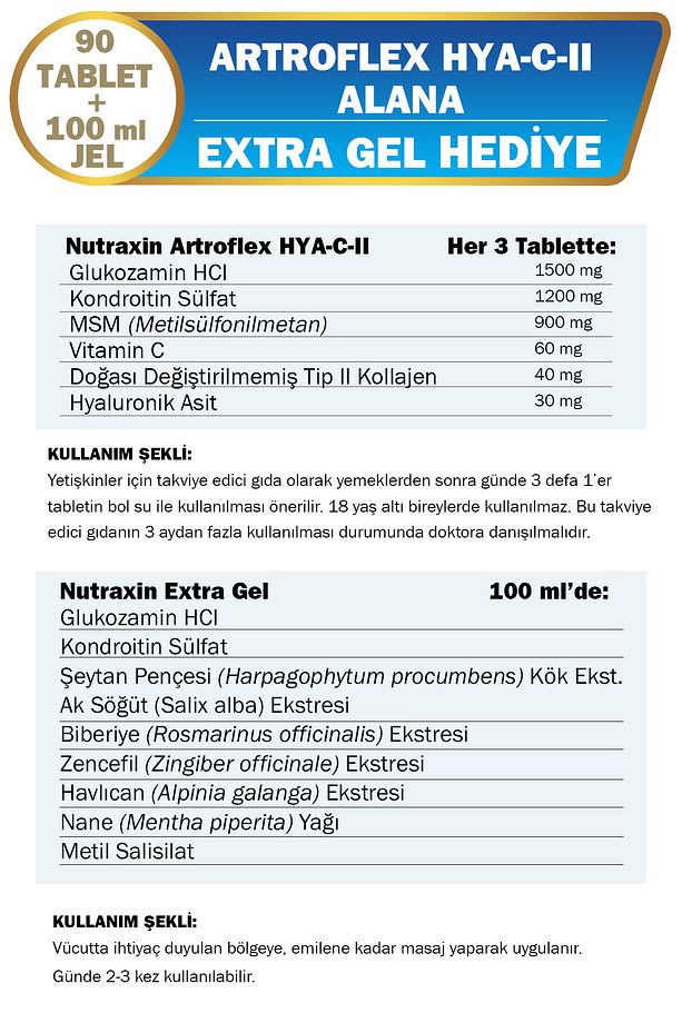 Artroflex Hya-c-ıı 90 Tablet Extra Gel Hediyeli - 3