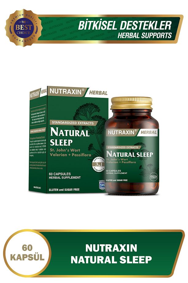 Naturel Sleep Bitkisel Ekstreler Içeren Takviye Edici Gıda 60 Kapsül - 1