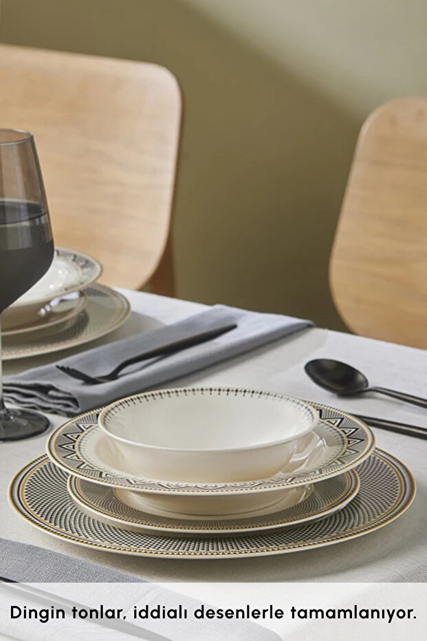 Elegance Bone Globe 24 Parça 6 Kişilik Yemek Takımı - 6