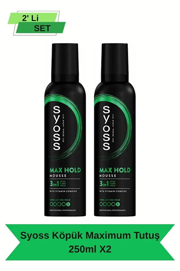 Köpük Maximum Tutuş 250 ml - 2 Adet - Güçlü Tutuş için - 1