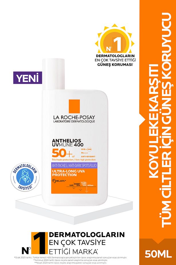Anthelıos Uvmune 400 Anti-dark Spots Fluid Spf50 Yüz Güneş Kremi 50 ml - 1