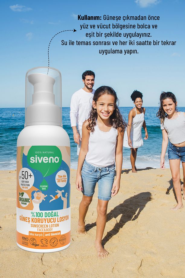 %100 Doğal Ve Organik Tamanu Yağlı Güneş Losyonu Mineral Filtreli Tüm Aile Için 50 Spf 100 ml - 6