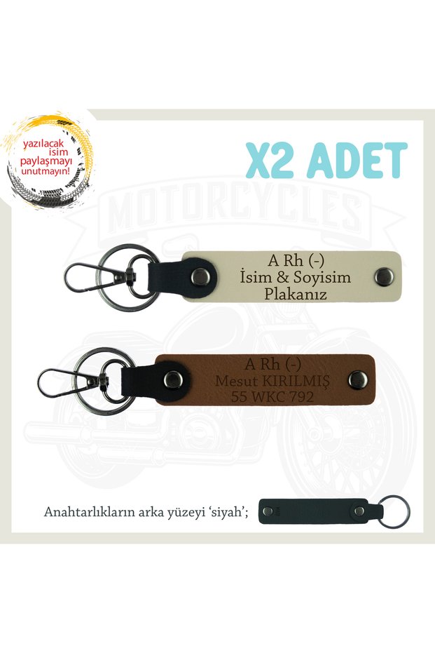 Name Plate and a Rh - Blood Group Written X2 Keychain Set, Coffee-S Coffee-Syh, to the Drivers of the Roads