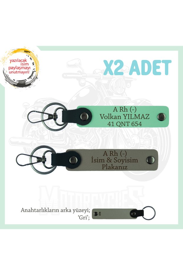 Name Plate and a Rh (-) Blood Group Written Gift X2 Keychain, Ash Grey-Green-Gr, for Speed Lovers