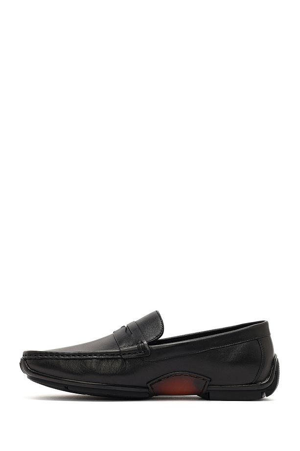 Erkek Siyah Deri Casual Loafer 25SFD642018 - 2