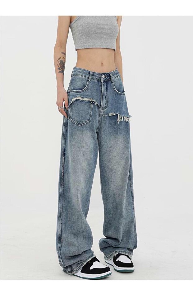 Y2K TREND JEAN PANTOLON - 3