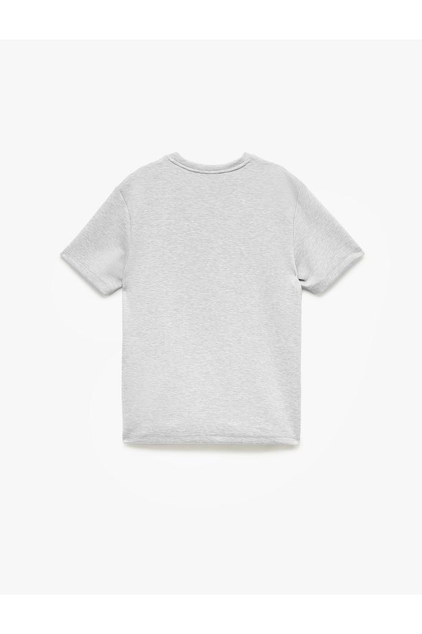 Kısa Kollu Regular Fit Viskon Karışımlı Bisiklet Yaka Scuba Kumaş Basic Tişört - 2