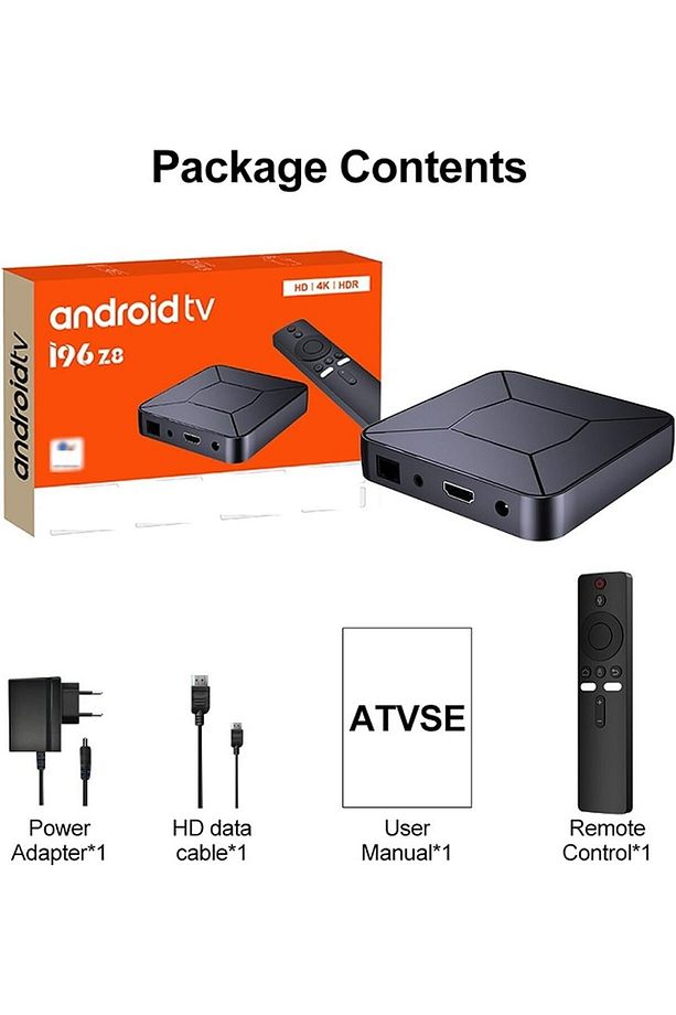 96 Z8 artı Android12 akıllı TV kutusu Wi-Fi Allwinner H618 2.4GHz + 5GHz + BT5.2 100M LAN 2 + 16G - 1