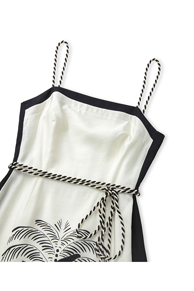 Kontrast baskılı elbise - 4