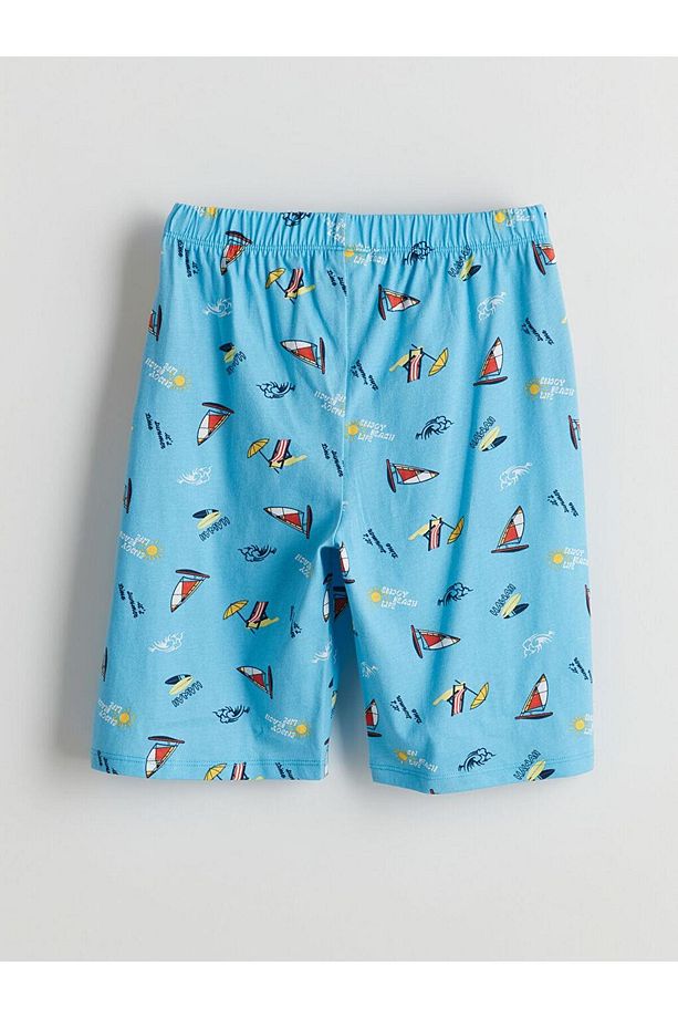 Bisiklet Yaka Erkek Çocuk Şortlu Pijama Takımı (S5) - 5