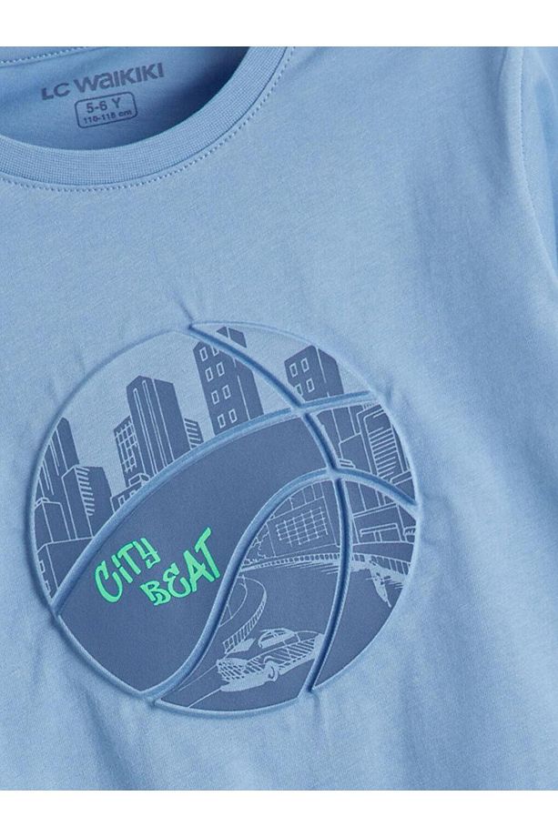 LCW Kids Bisiklet Yaka Erkek Çocuk Şortlu Pijama Takımı (S5) - 3