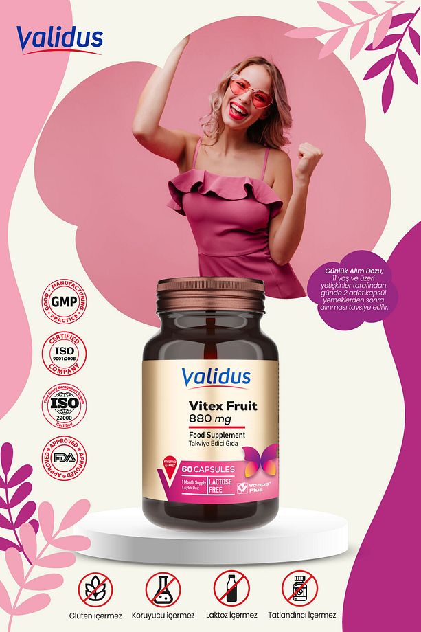 Kadın Destek Seti - Vitex - Burdock Root - Folat Qatrefolic - Magnesium - 5