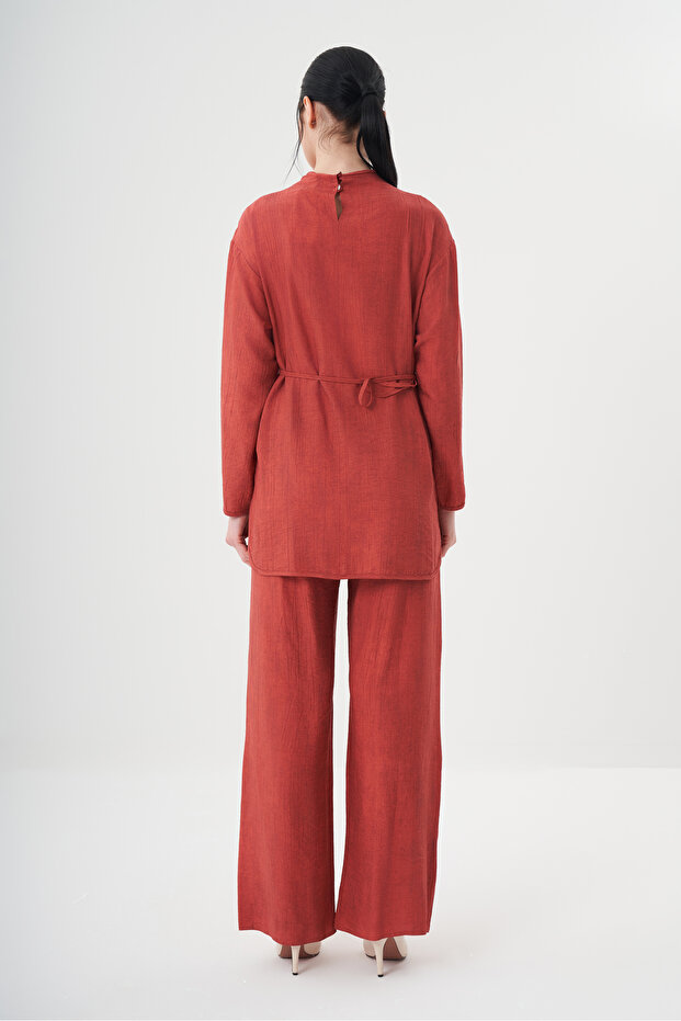 Kadın Kuşaklı Basic Takım 8529 - 2