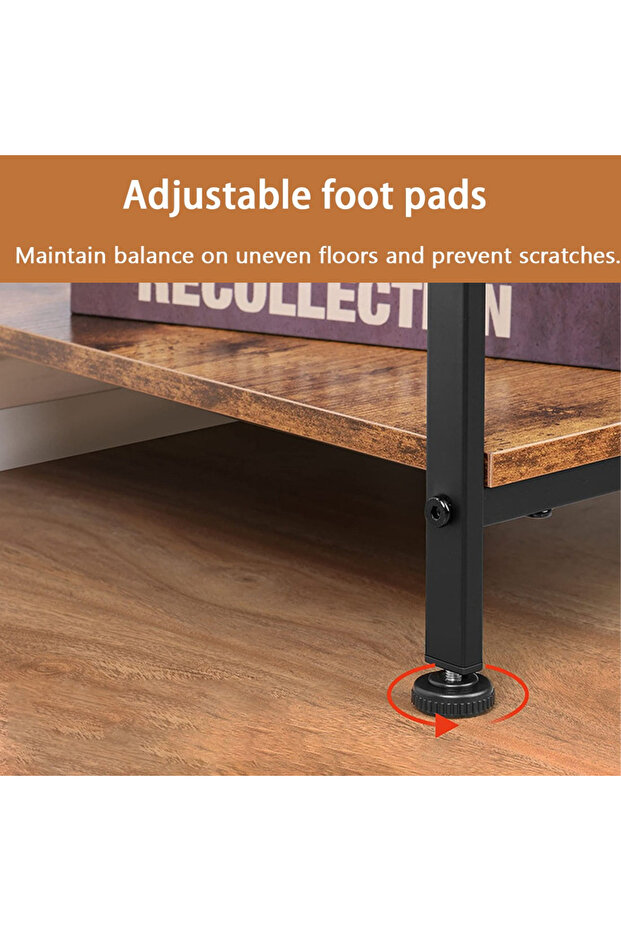 Nightstand,Bedside Table,End Table with Storage Drawer and Open Shelf,Easy to Install - 6