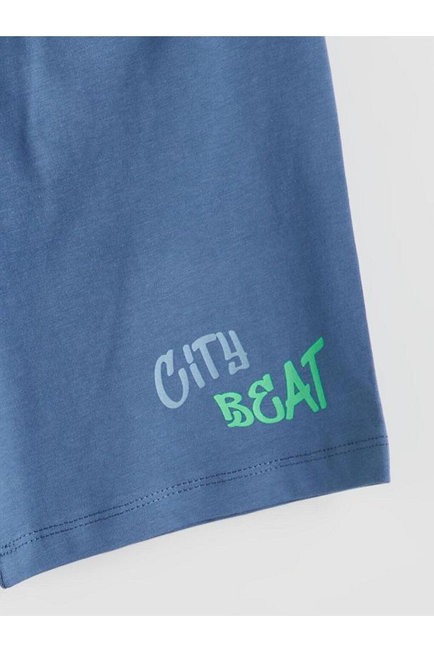 LCW Kids Bisiklet Yaka Erkek Çocuk Şortlu Pijama Takımı (S5) - 6