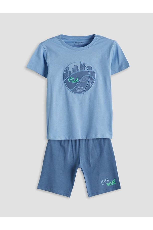LCW Kids Bisiklet Yaka Erkek Çocuk Şortlu Pijama Takımı (S5) - 1