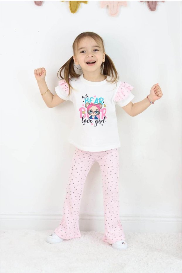 Girl's Pants T-Shirt. Summer 2-Piece Set 2/6 Years Old