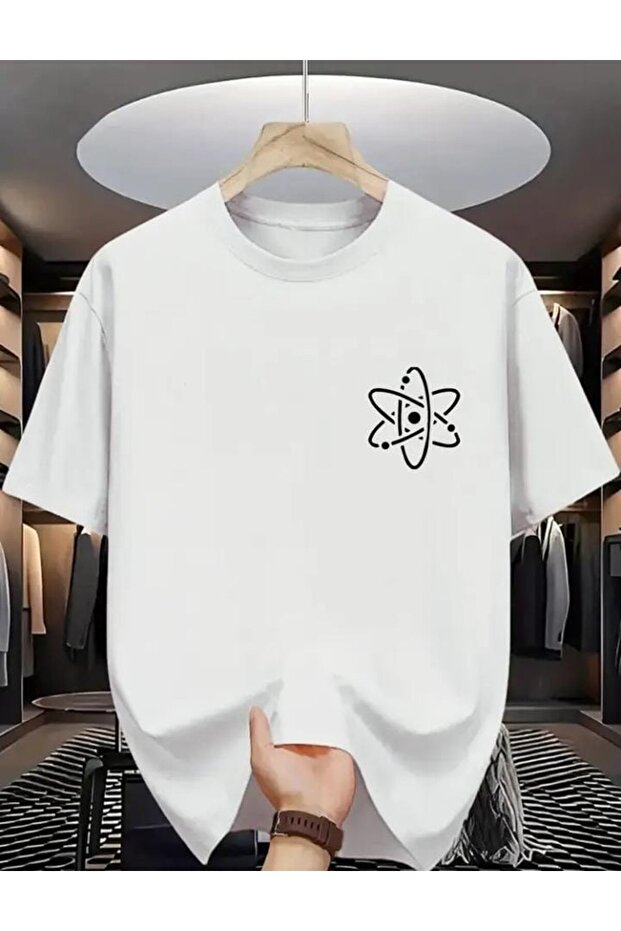 Unisex Atom Symbol Printed Design Tshirt