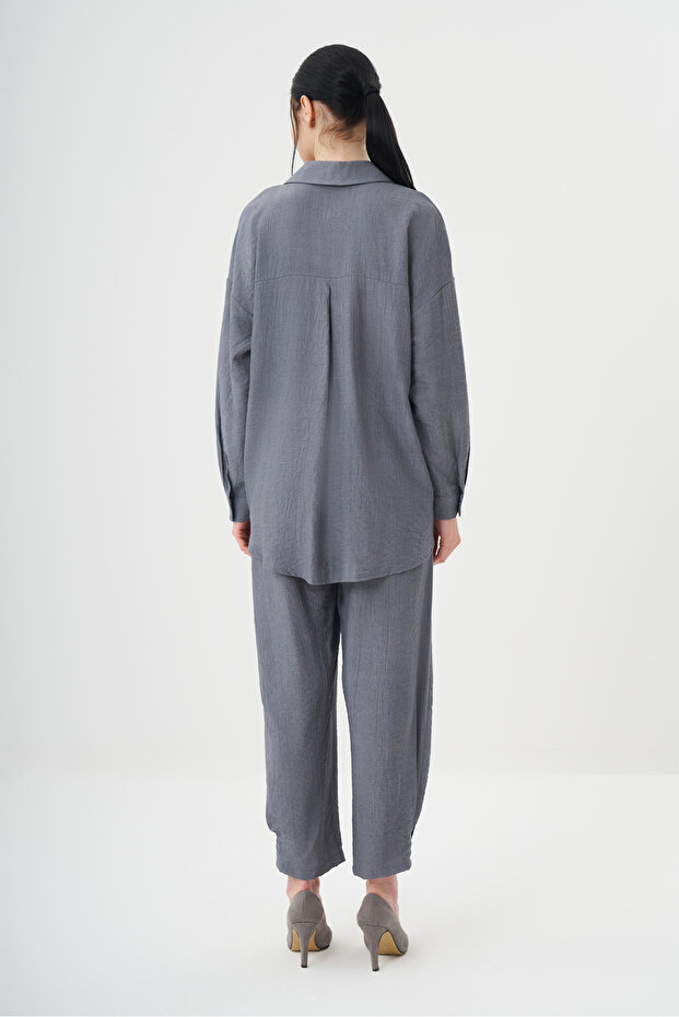 Kadın Gömlek Detaylı Basic Takım 8532 - 3