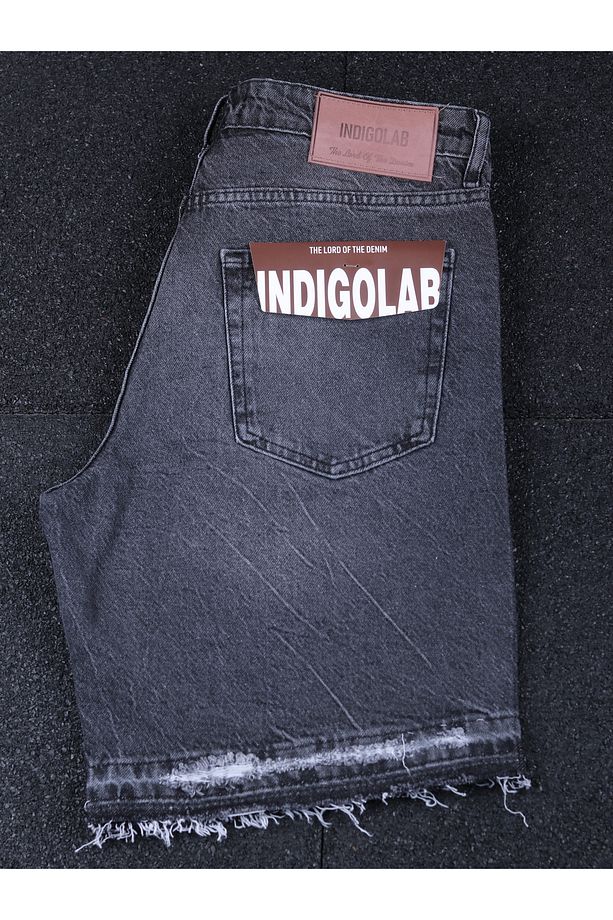 KOPYA - erkek Antrasit denim ŞORT - 4