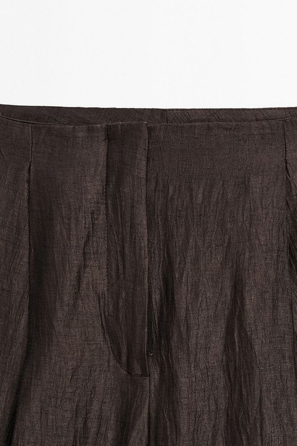 Linen blend fluid dart trousers - 3