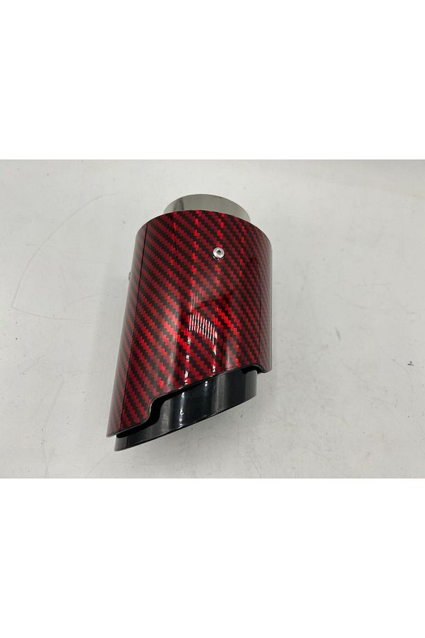MONLİON KIRMIZI KARBON EGZOZ UCU GİRİŞ ÇAPI60mm,ÇIKIŞ ÇAPI 89mm TEKLİ - 4
