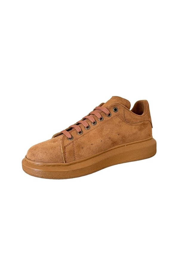 Erkek Yüksek Taban Süet Günlük Sneaker Ayakkabı TABA - 5