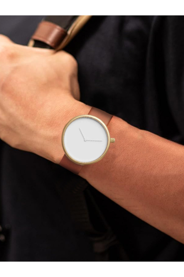 T078 Men's Fashion Casual Quartz Watch – Leather Strap, Analog Display, Trendy Design - 2