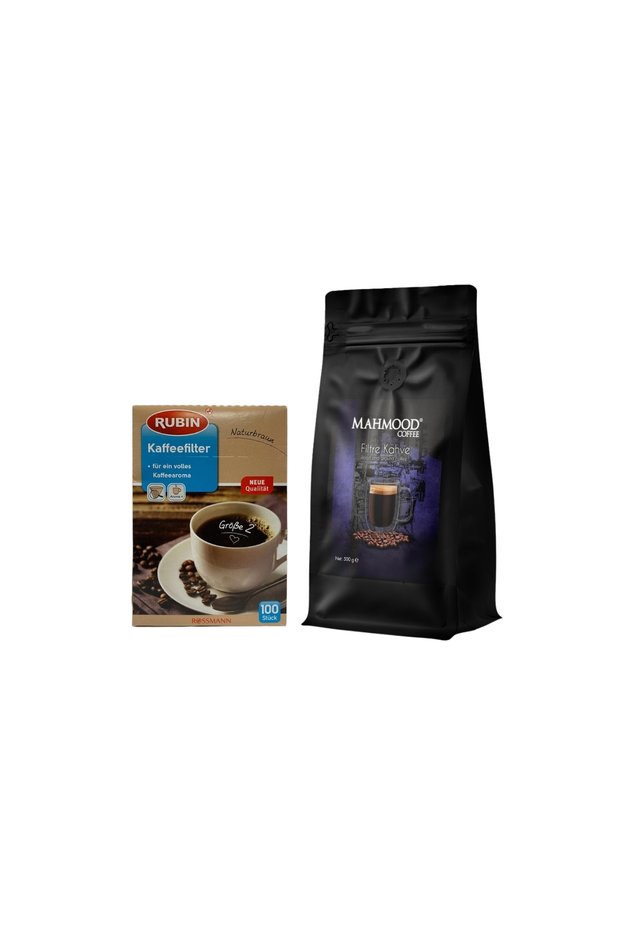 Coffee Filter Coffee 500 Gr and Rubin Small Size Coffee Filter Natural Paper Number 2 100 Pack