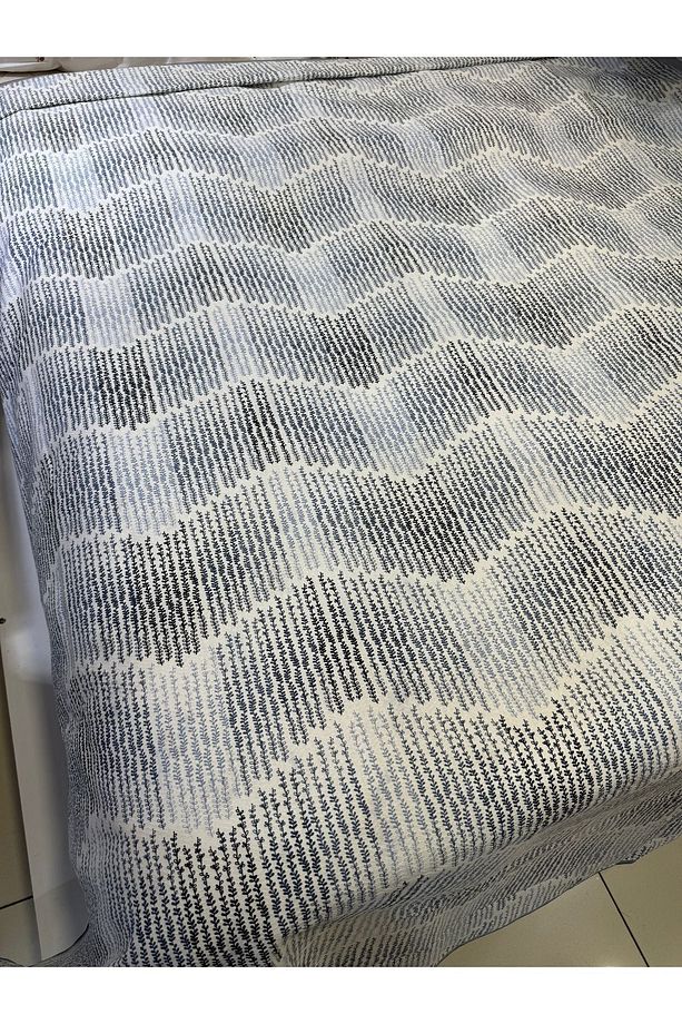 Delta Desen Baskılı 200x240 Cm. Çift Kişilik (BATTAL) Tek Pike - Mavi - 6