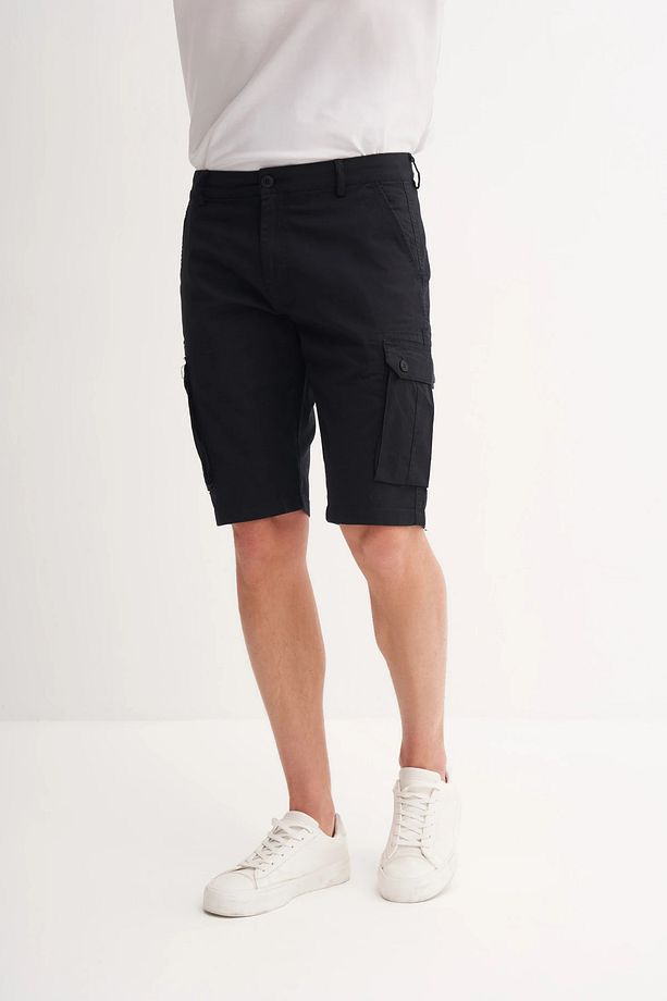 Regular Fit Kargo Bermuda Şort 6143 - 3