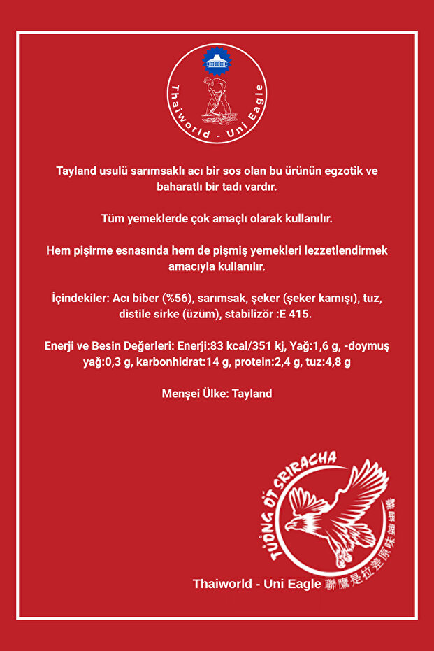 Sriracha Acı Biber Sosu 475 Gr - 4