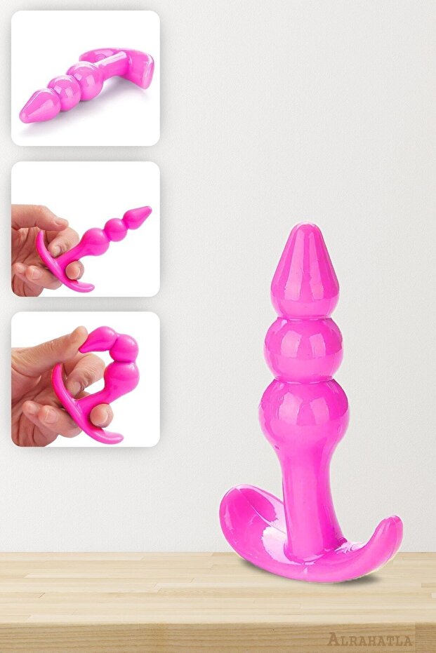Pembe Anal Plug Dildo Model-d - 1