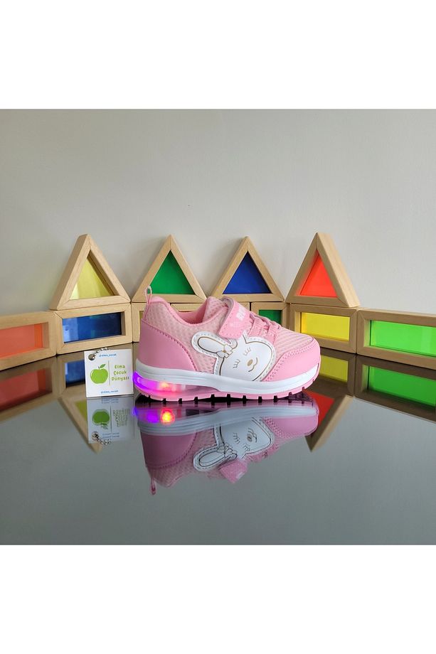 Işıklı Anatomik Memory Foam Hafif Rahat Yumuşak Unisex Bebe İlkadım Kız Çocuk Sneaker Spor Ayakkabı - 6