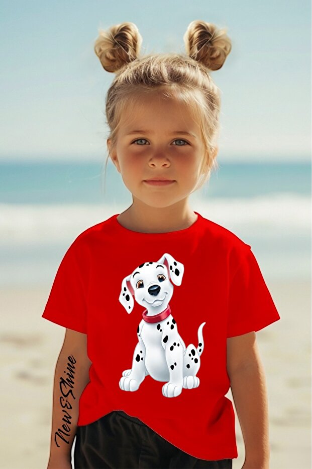 Dalmatian Dog Printed Oversize Kids T-Shirt