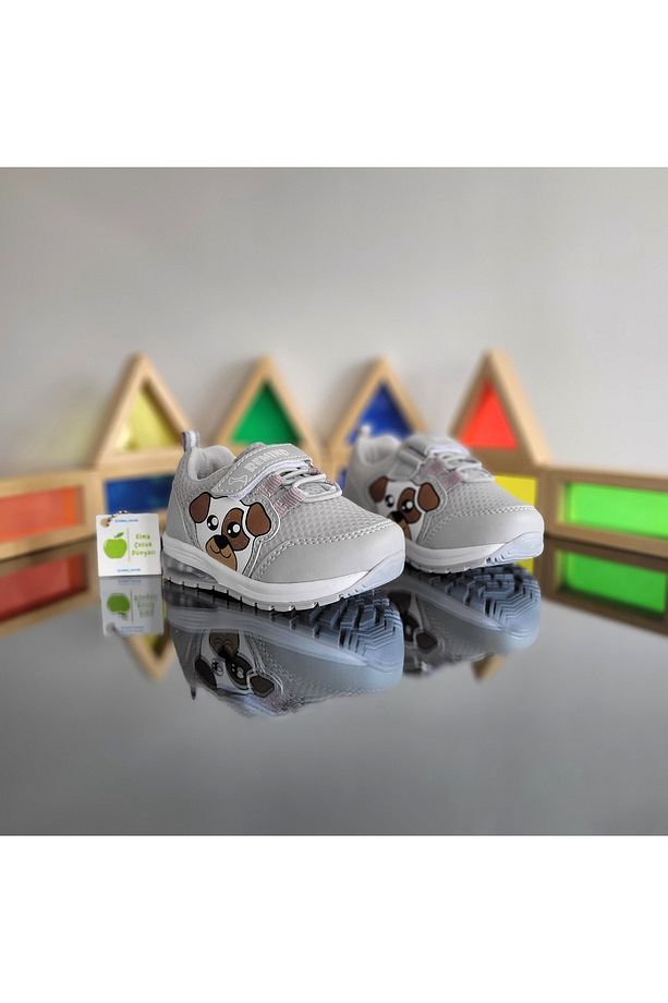 Işıklı Anatomik Memory Foam Hafif Rahat Yumuşak Unisex Bebe İlkadım Çocuk Sneaker Spor Ayakkabı - 5