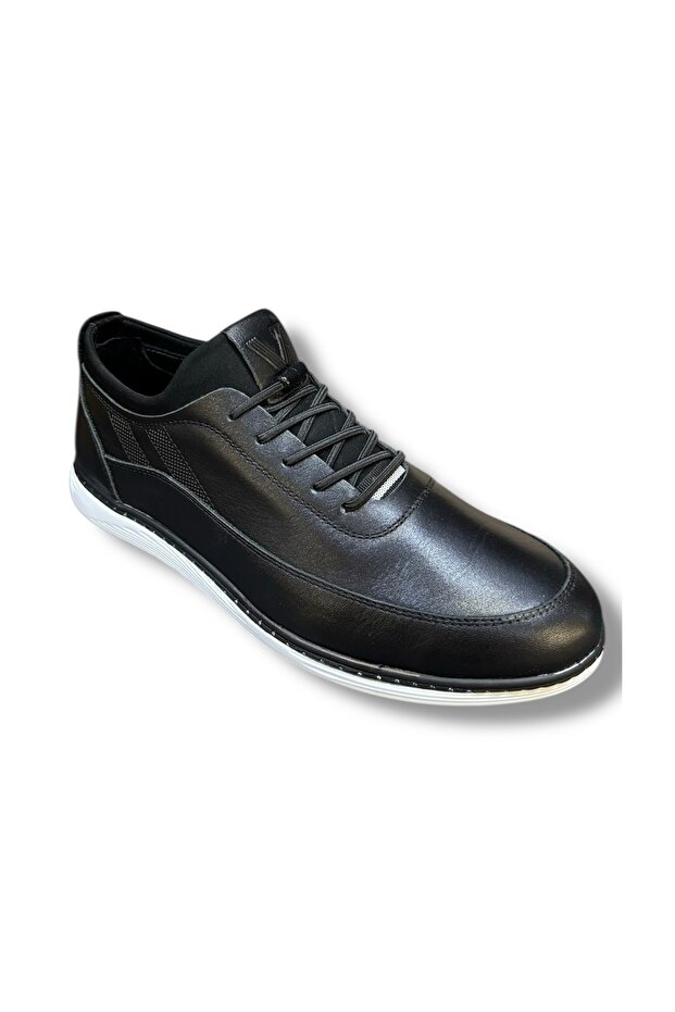 Voyager 4965 Men's Elastic Genuine Leather Casual Sports Sneaker Shoes